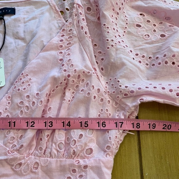 Sanctuary Women’s Pink Eyelet Maxi Revolve New Cotton Summer Dress size 6 - Picture 11 of 15